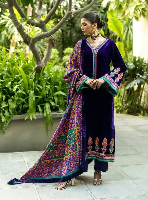Charizma CH-07 Velvet Embroidered 3pc