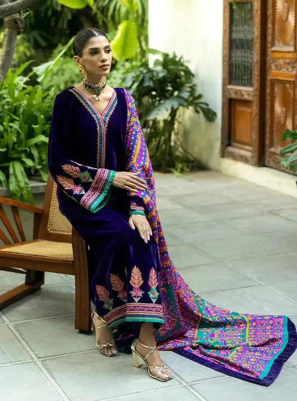 Charizma CH-07 Velvet Embroidered 3pc