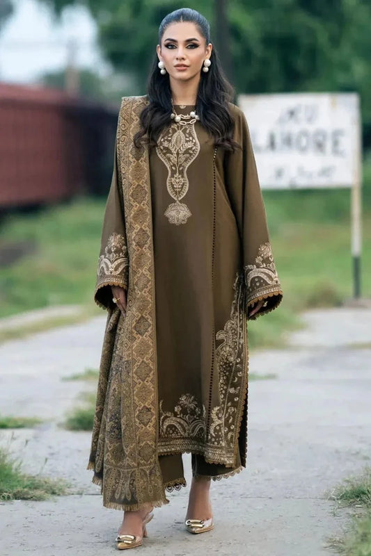 Sapphire D-101 Embroidered Dhanak 3pc