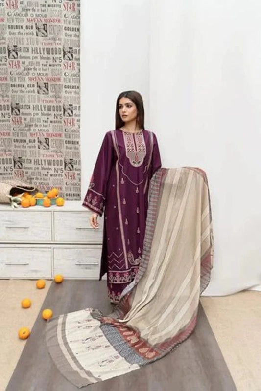 Sapphire UR-169 Embroidered Dhanak 3pc