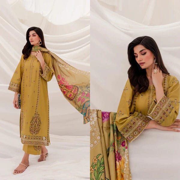 Sapphire SP-857 Embroidered Dhanak 3pc