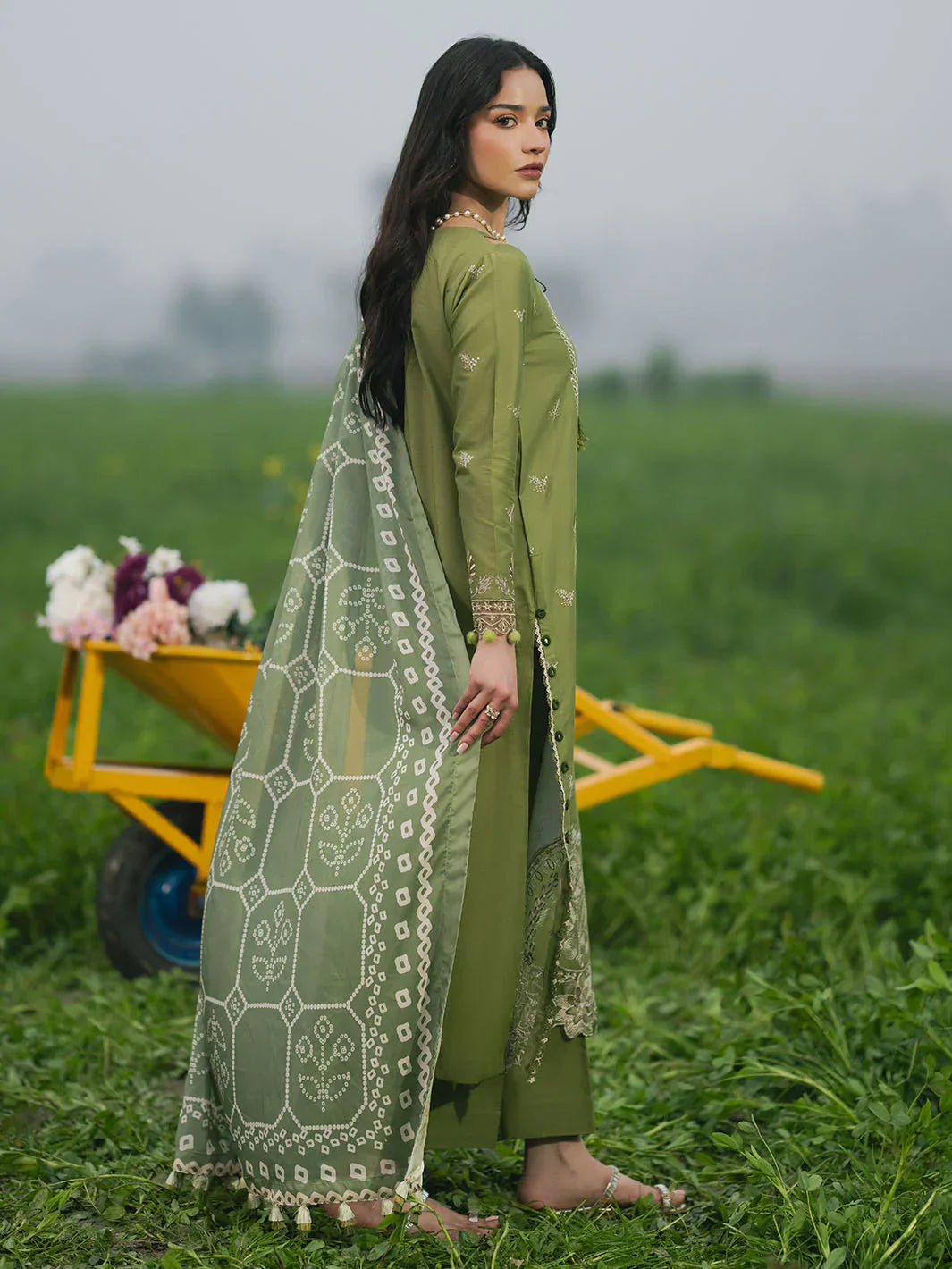 Izel D-2888 Embroidered Lawn 3pc