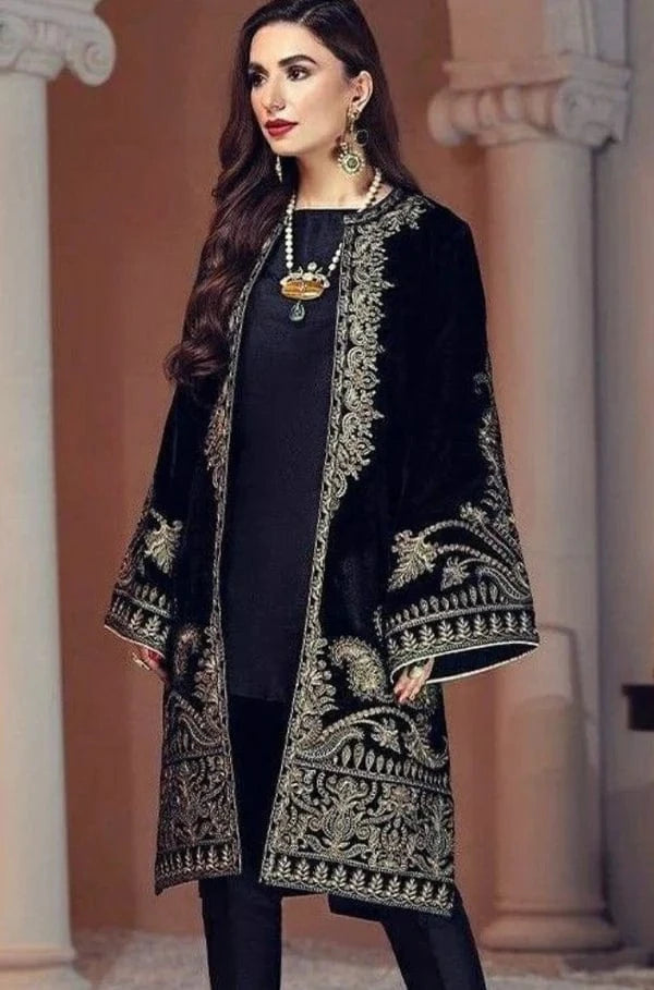 Maria B D-472 Velvet Embroidered 3pc