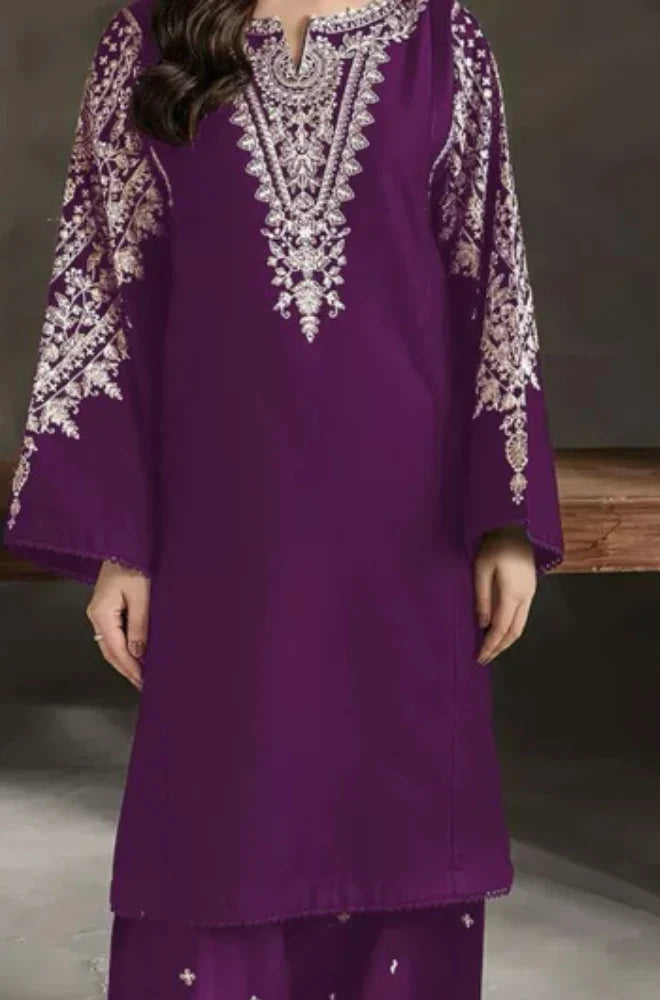 Batik Embroidered lawn 2pc D-0268