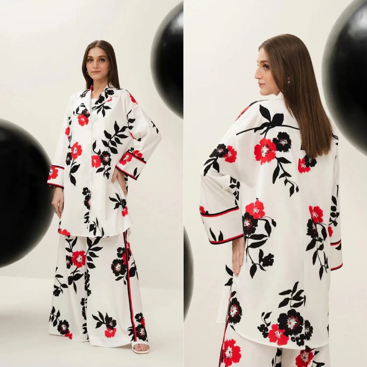 D-722 Printed Silk 2Pc Wt