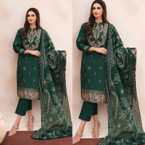 Sapphire SP-758 Embroidered Dhanak 3pc