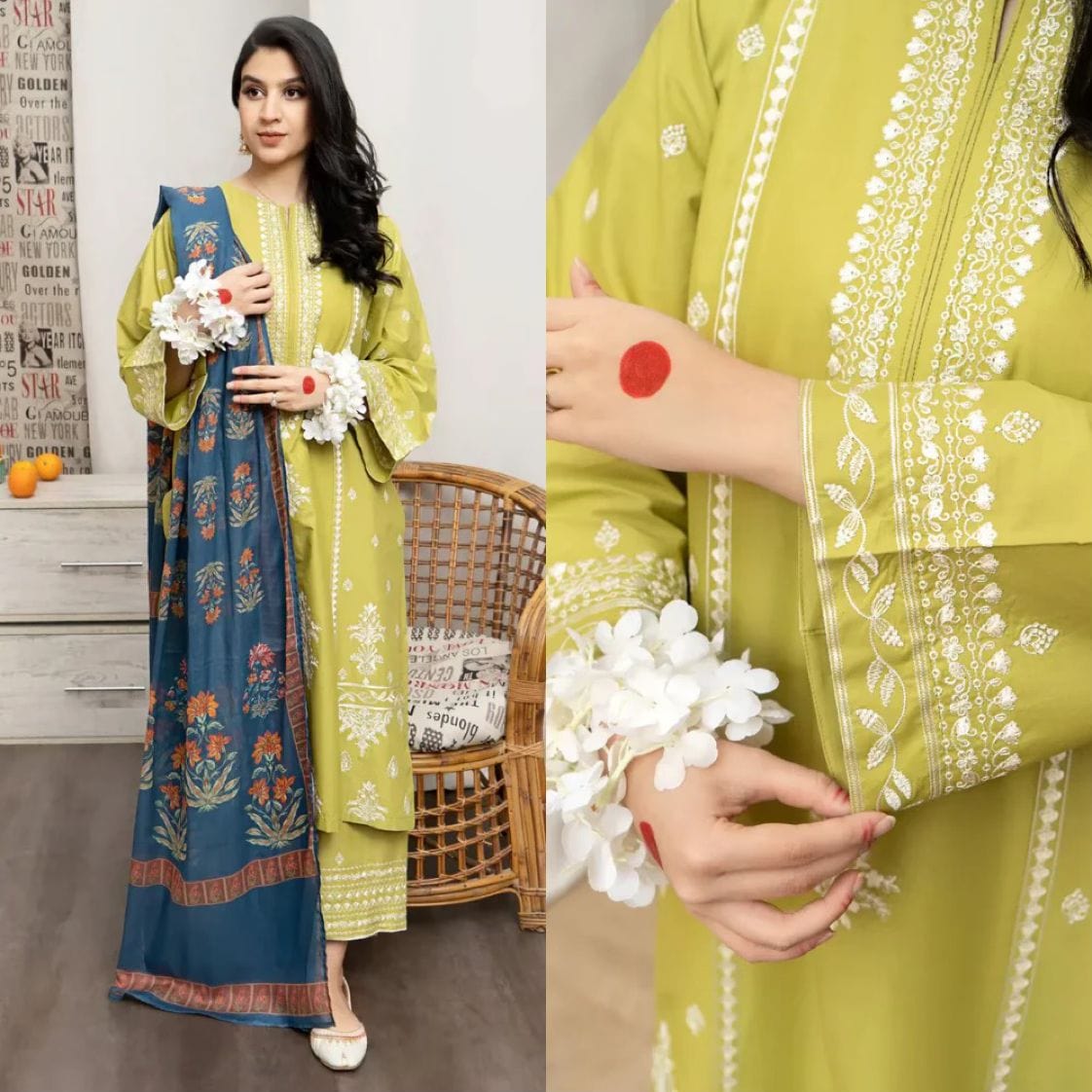 Urge UR-720 Lawn Embroidered 3pc