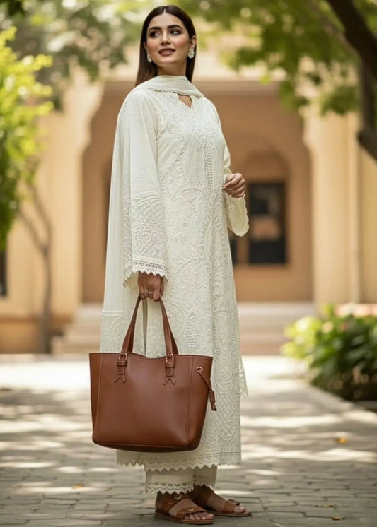 MZ-235 Dhanak Embroidered 3pc