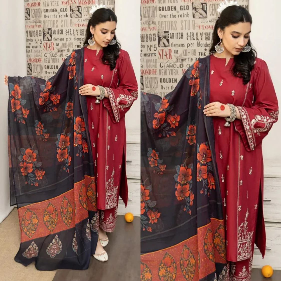 Urge UR-696 Embroidered Lawn 3pc
