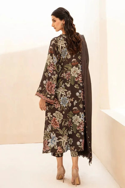 Sapphire D-802 Brown Khaddar Printed 3pc