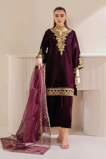 Baroque BQR-979 Velvet Embroidered 3pc