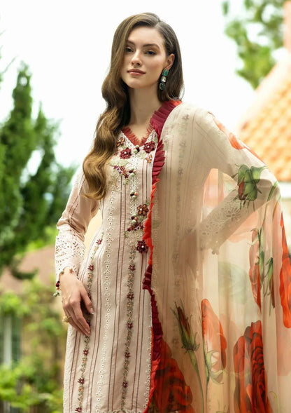 Roheenaz D-190 Embroidered Lawn 3pc
