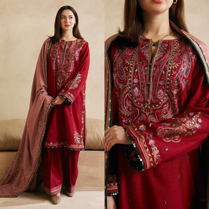 Coco CC-112 Embroidered Dhanak 3pc