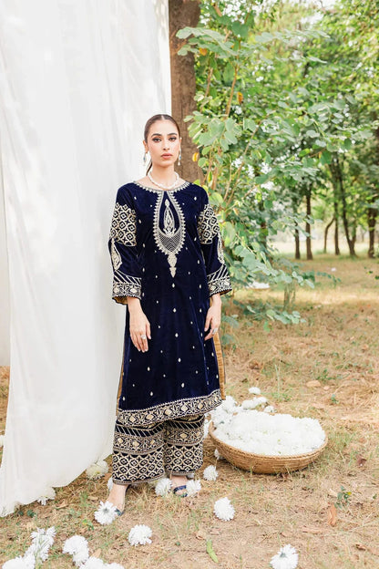 Makhmal MK-976 Velvet Embroidered 3pc