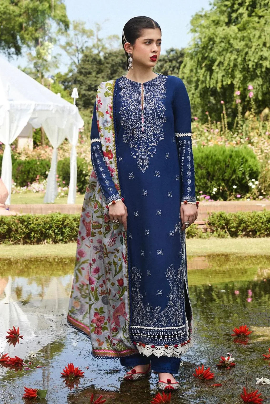 Hussain Rehar HR-332 Lawn Embroidered 3Pc