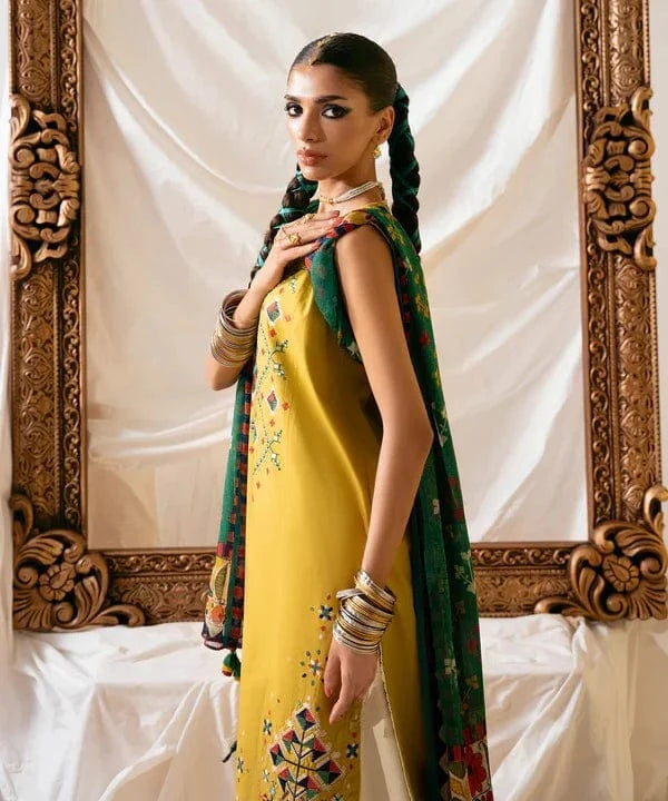 Sapphire D-69 Embroidered Dhanak 3pc