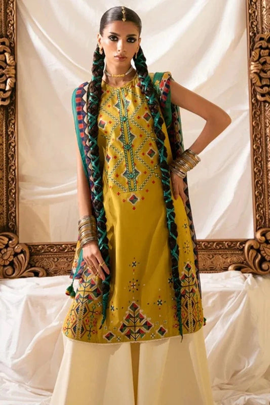 Sapphire D-69 Embroidered Dhanak 3pc