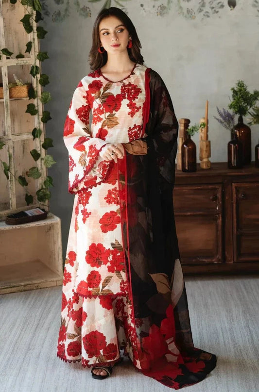 D-826 Printed Silk 3Pc Wt