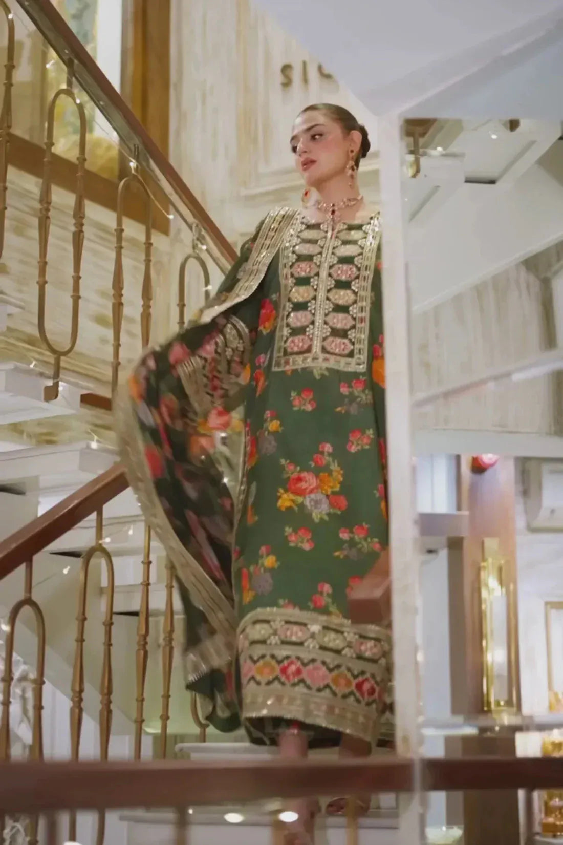 Silk-1001 Mongia Airjet Shamoz Silk Embroidered 3pc