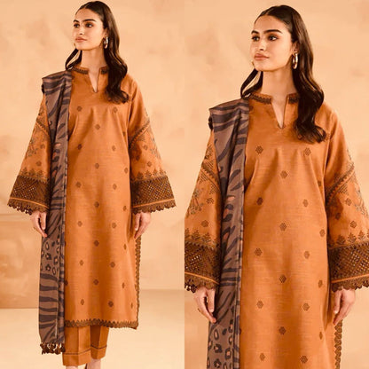 Nishat CH-01 Embroidered Dhanak  3pc