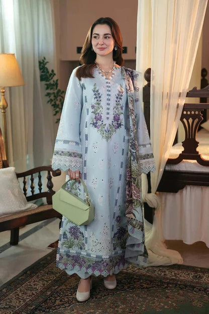 Qalamkaar QL-1028 Chikenkari Embroidered Dhanak 3pc