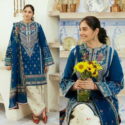 Eid Collection COCO-12 Dhanak Embroidered 3Pc