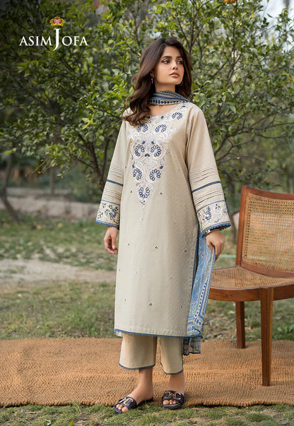 Asim Jofa AJ-142 Embroidered Lawn 3pc