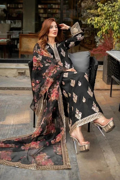 Sapphire As-177 Embroidered Dhanak 3pc