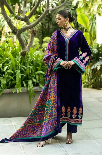 Charizma CH-07 Velvet Embroidered 3pc