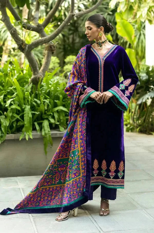 Charizma CH-07 Velvet Embroidered 3pc