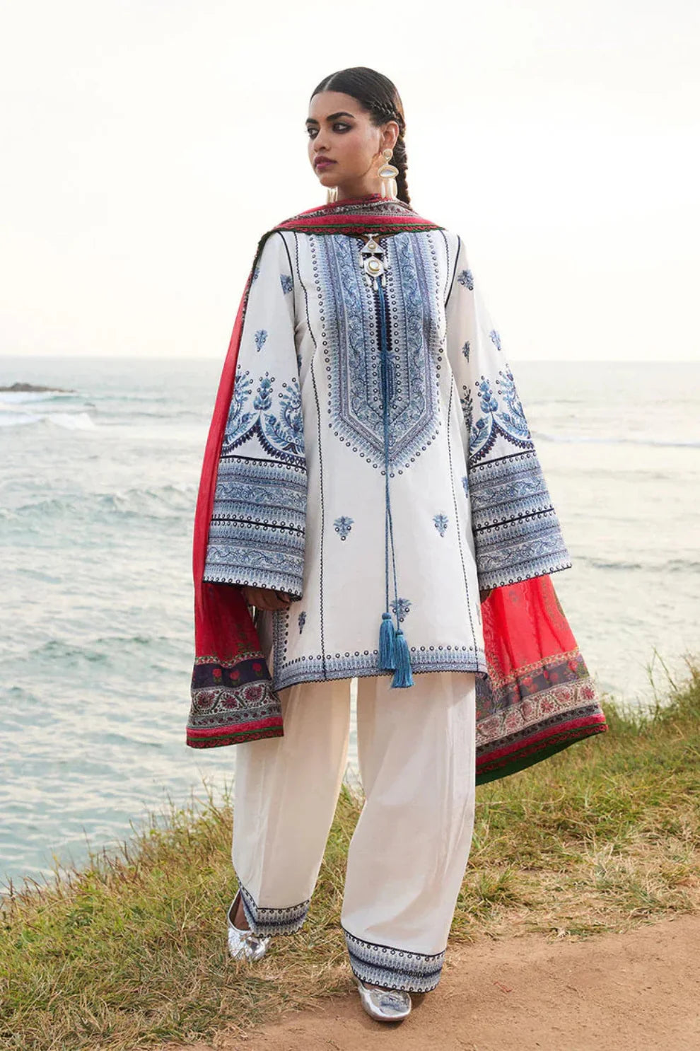 Eid Collection D-201 Lawn Embroidered 3Pc