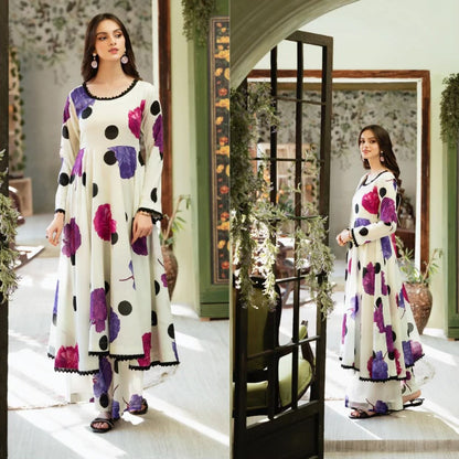 D-827 Silk Printed 3pc Wt