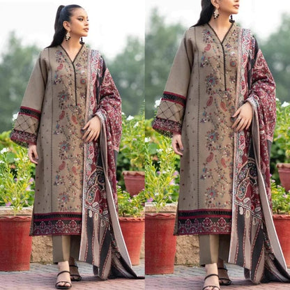 Bin Ilyas BI-01 Embroidered Dhanak 3pc