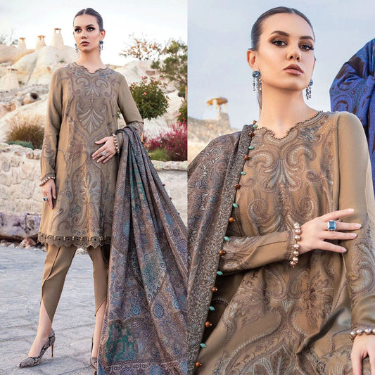 MB-845 Chiku Lawn Embroidered 3pc