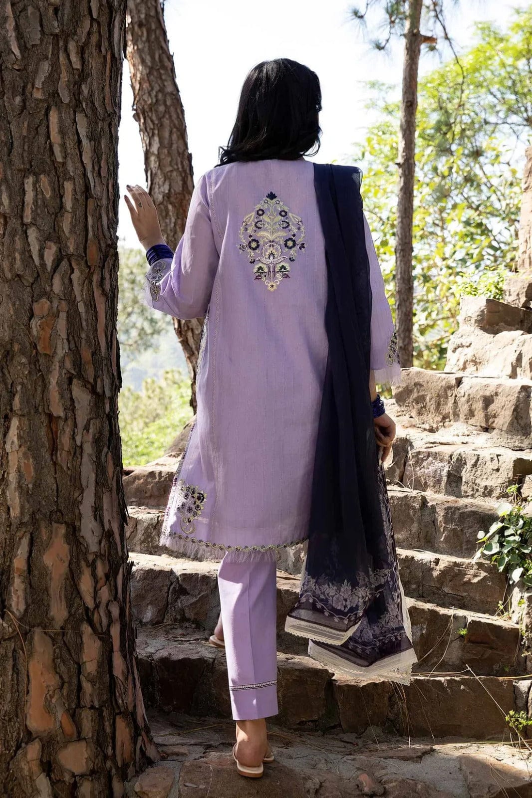 Anaya D-809 Dhanak Embroidered 3pc