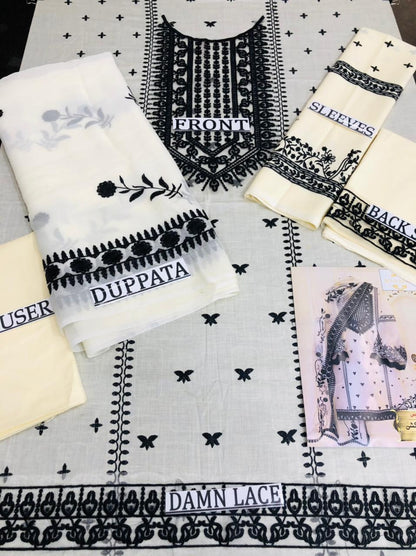 Agha Noor Agn-68 Lawn Embroidered 3pc